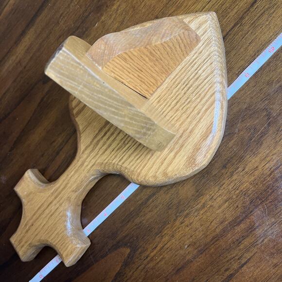 Wooden Heart Cross Shelf Handmade With Character, Primitive Cottage Aesthetic - Picture 6 of 9